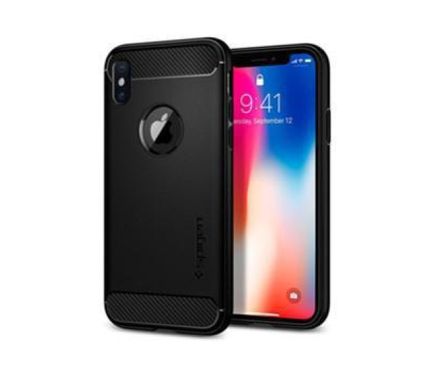 Etui Rugged Armor do iPhone X czarne - 1381898 - zdjęcie